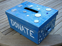Blue Donation Box