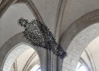 Human sculpture, Transport, at Canterbury Cathedral
