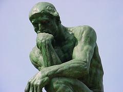 Rodin's Thinker outdoors Paris