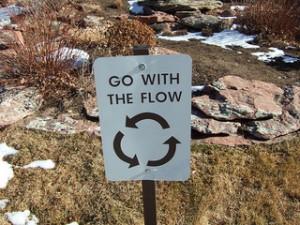 Go with the flow sign