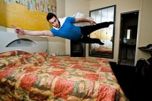 Jumping on the bed