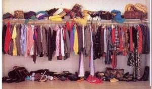 messy stuffed closet