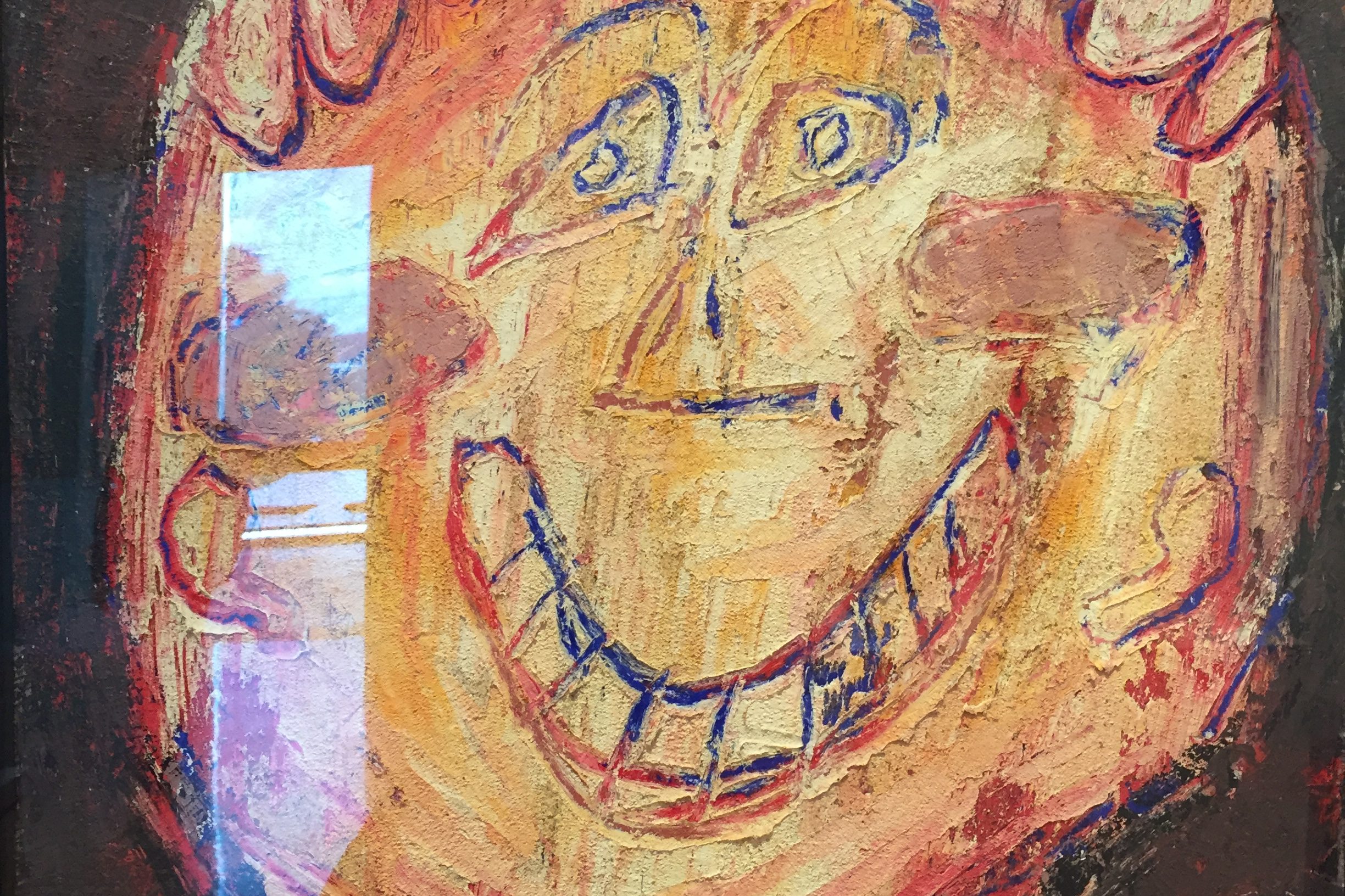 Painting of smiling person