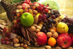 Cornucopia of fruits and nuts