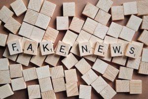 scrabble tiles: fake news