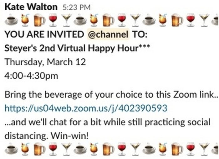Virtual Happy Hour Invitation
