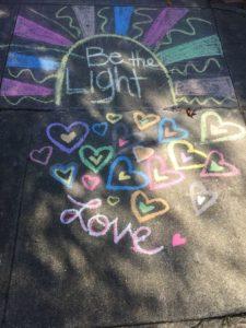 Chalk drawing - Be the Light