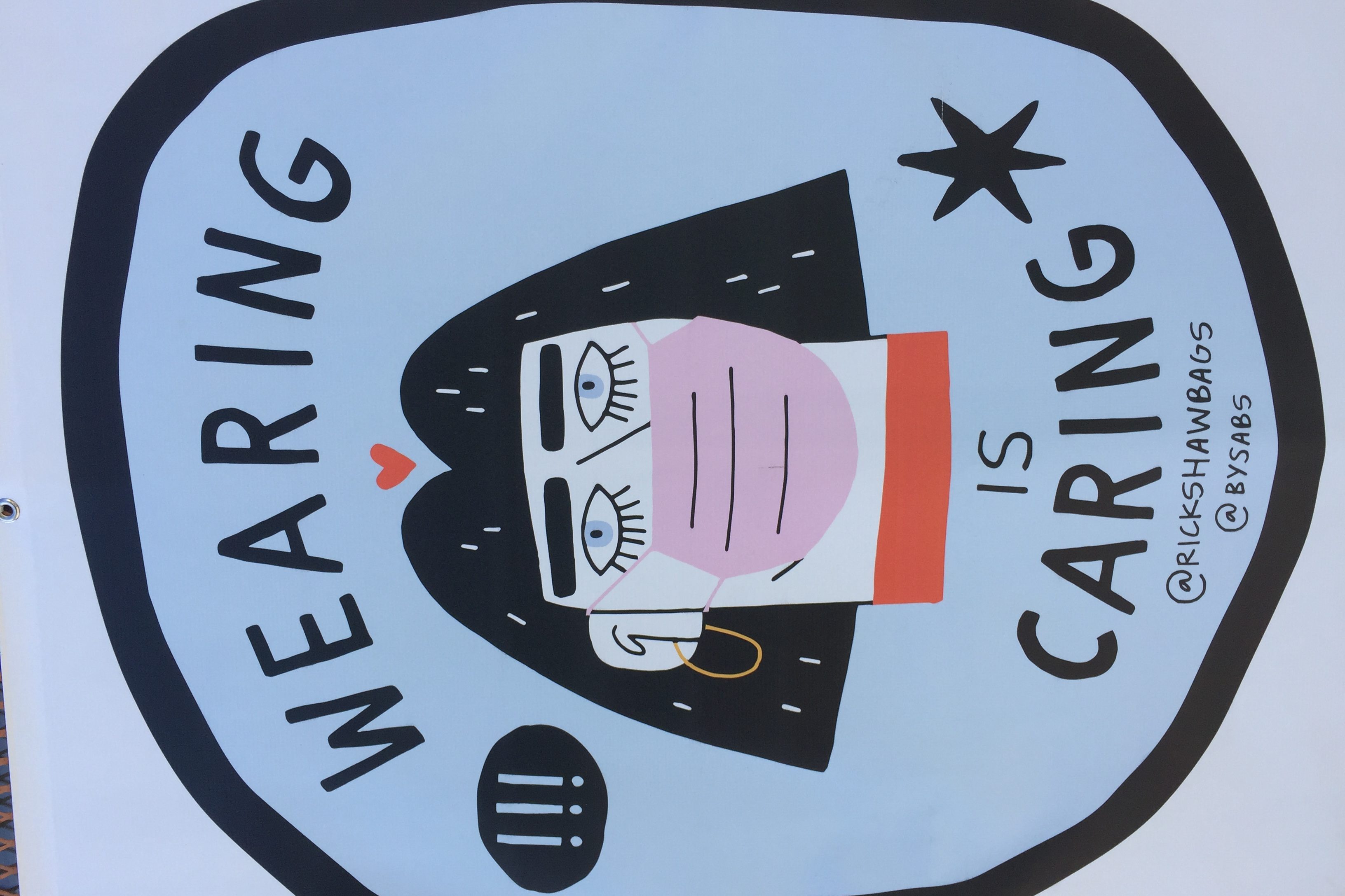 'Wearing is Caring' Street art