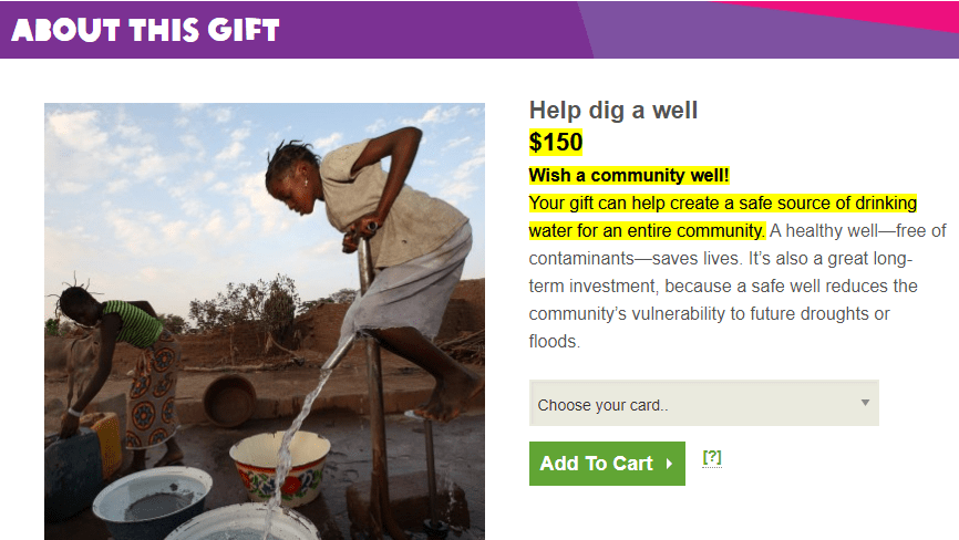Oxfam Donation Landing Page