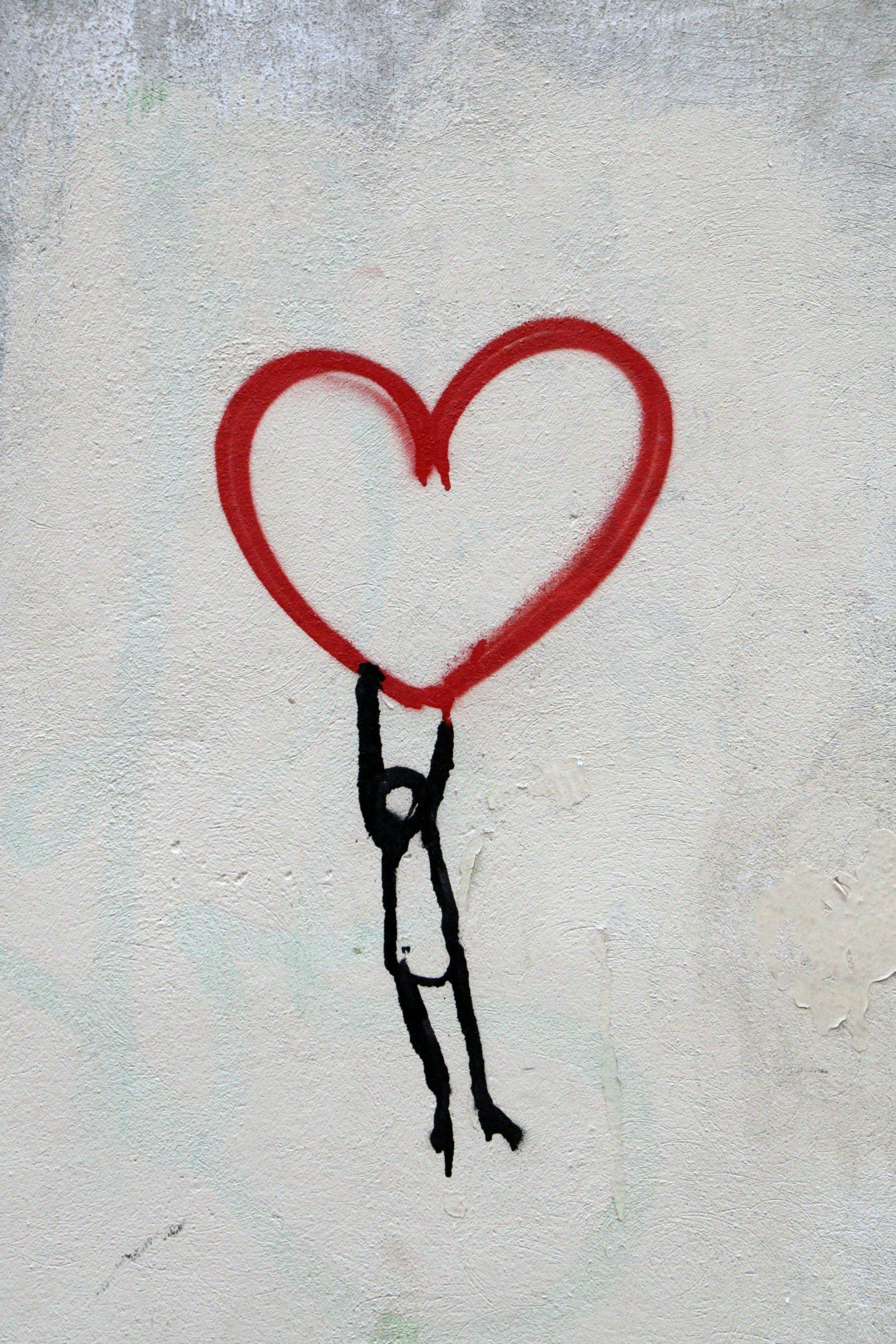 Heart with stick figure