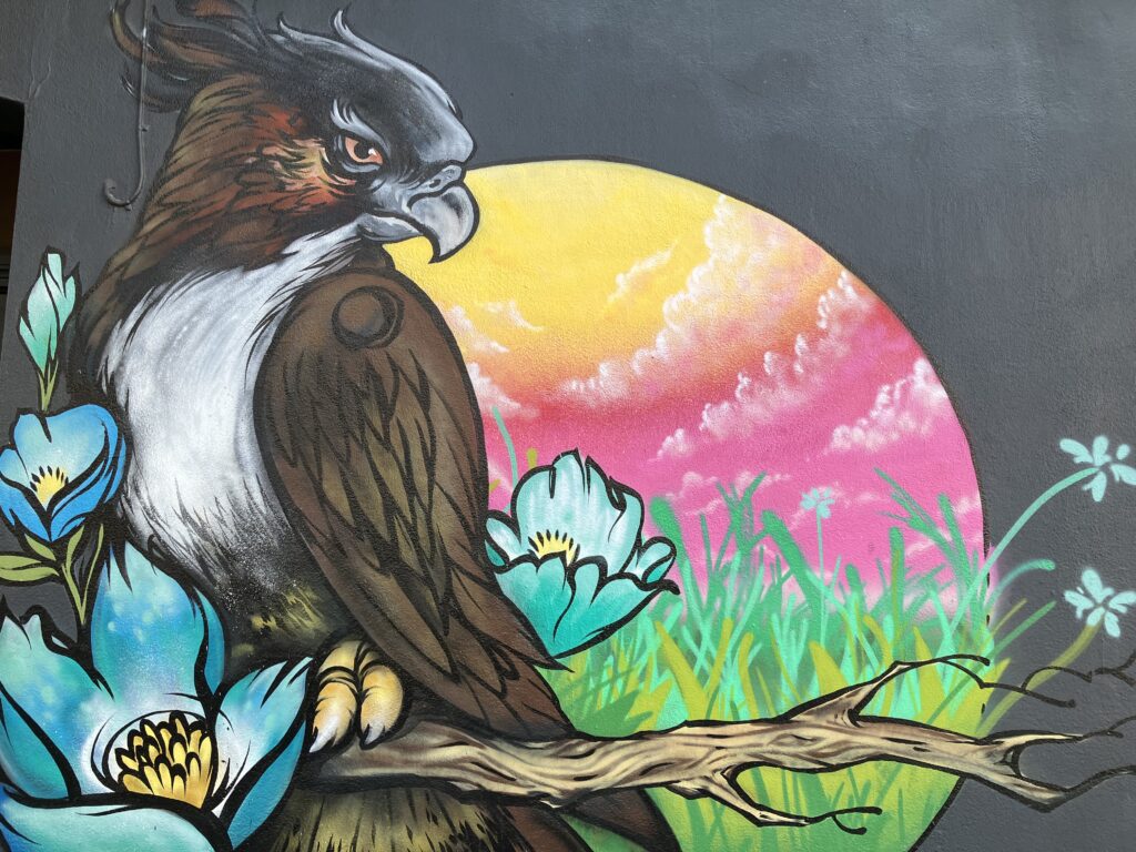 Wall mural with bird, San Francisco