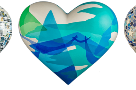 Three San Francisco Hearts. Polaroid Heart. Heartwave. Broad Stripes and Bright-Stars. Benefit for San Francisco General Hospital Foundation.