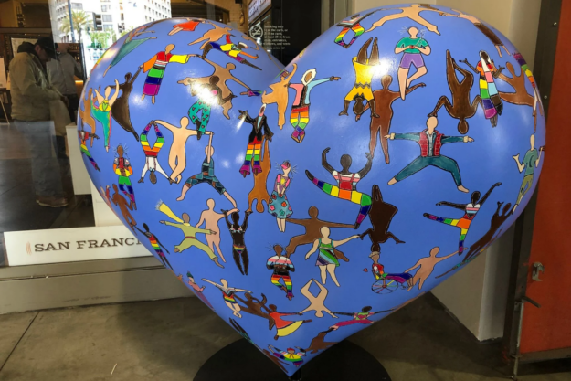 Dancing in Love. Heart sculpture as benefit for San Francisco General Hospital Foundation.