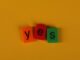 Blocks spelling YES