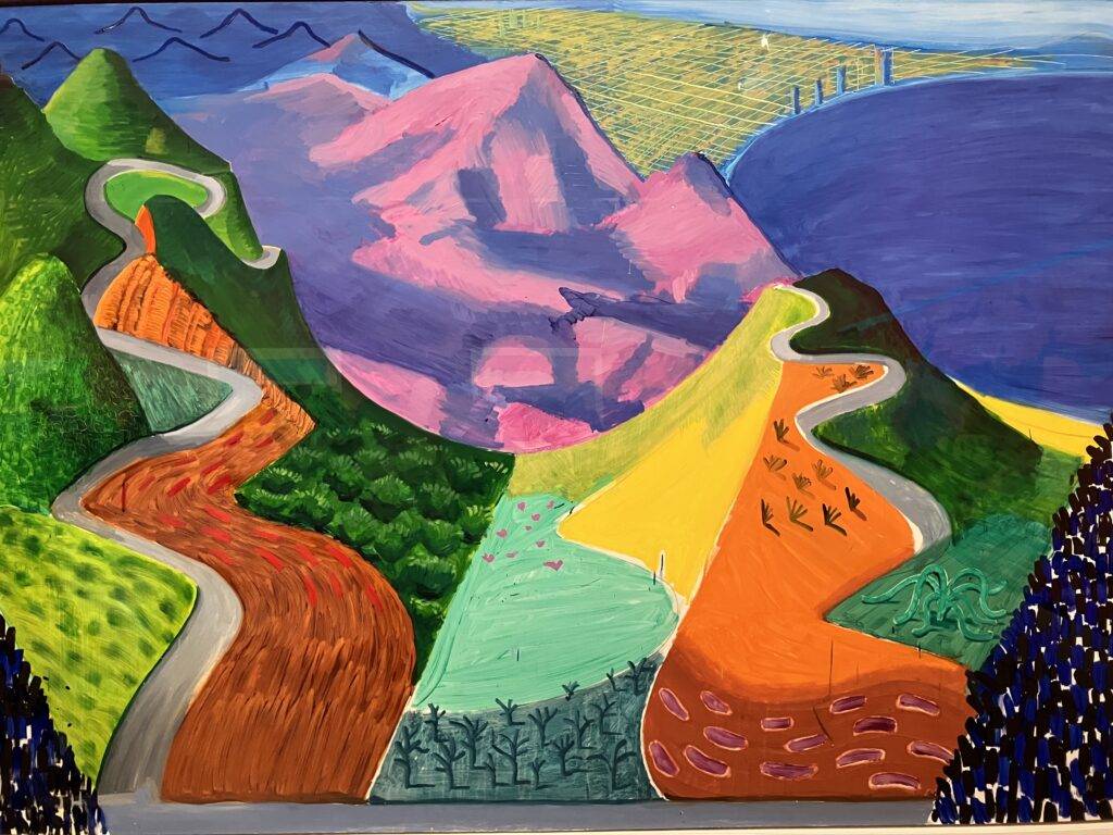 From David Hockney retrospective in Louis Vuitton Foundation exhibition, Paris, 2025