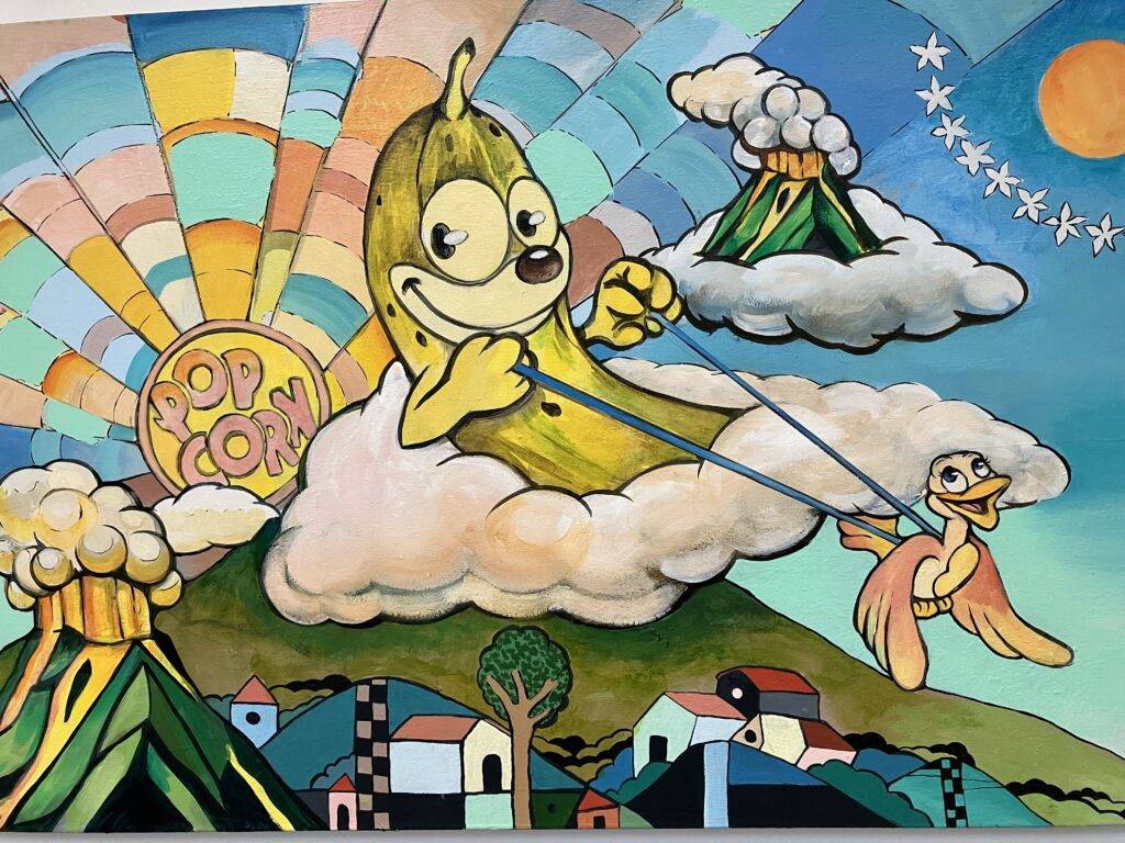 Flying banana art