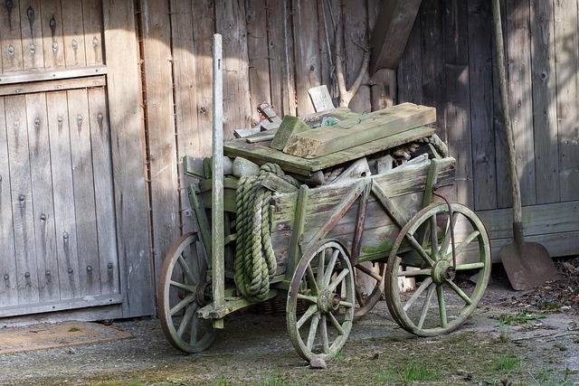 wooden cart